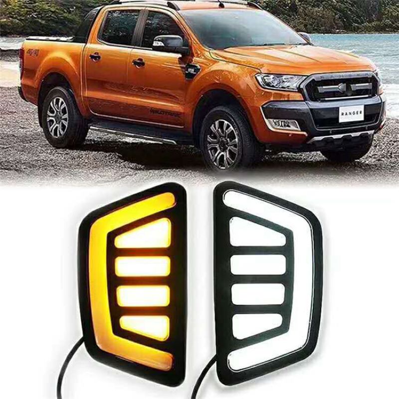 Luce diurna per la Ford Ranger 2015~2017,Girolle con luce LED per la Ford Ranger 2015~2017~