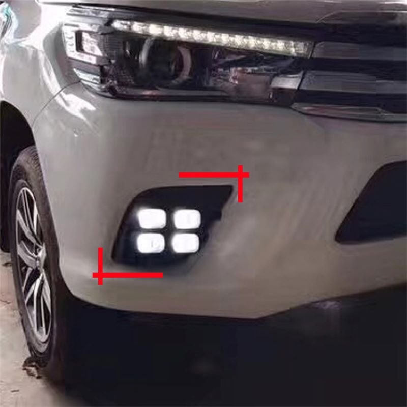 diurno luce di marcia per Toyota Revo/Toyota Hilux 2014~2016,Foglamp per Toyota Revo/Toyota Hilux DRL